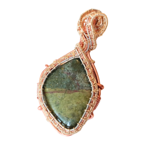 Wire wrapped jasper pendant by Patti Arnold.