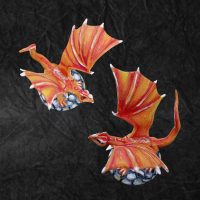 Bookish Dragon figurine painted by Patti Arnold.