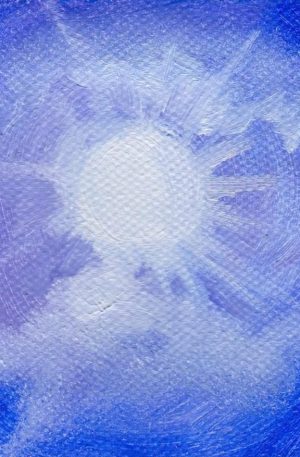 Mini Oil Painting Moon Light Handmade Artwork