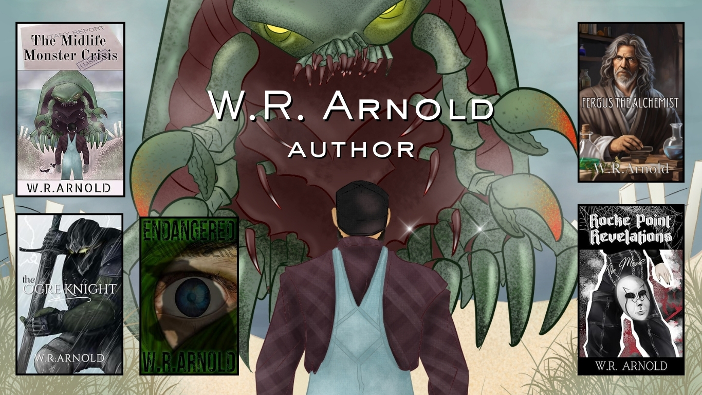Author W.R. Arnold, featuring his published books and serial stories.