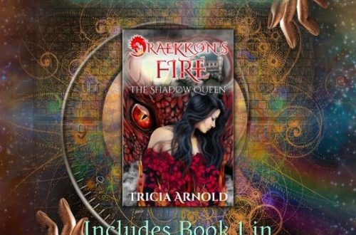 An ad featuring Free Fantasy & Scifi books on BookFunnel. The ad is a time warp themed graphic as a background and a book cover for Draekkon's Fire by Tricia Arnold.